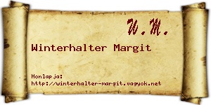 Winterhalter Margit névjegykártya